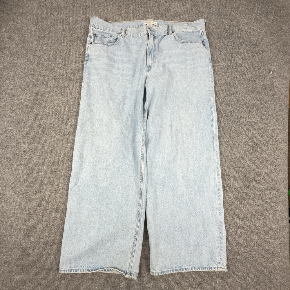 Abercrombie & Fitch Jeans Women 33x30 Light Wash Ultra Loose Wide Leg Denim Pant